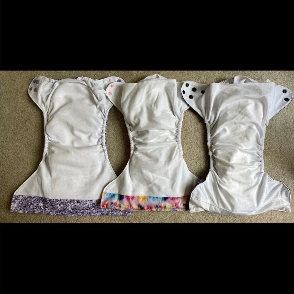 Disney Themed Cloth Diapers, Wet Bag, and Diaper Carrier Set